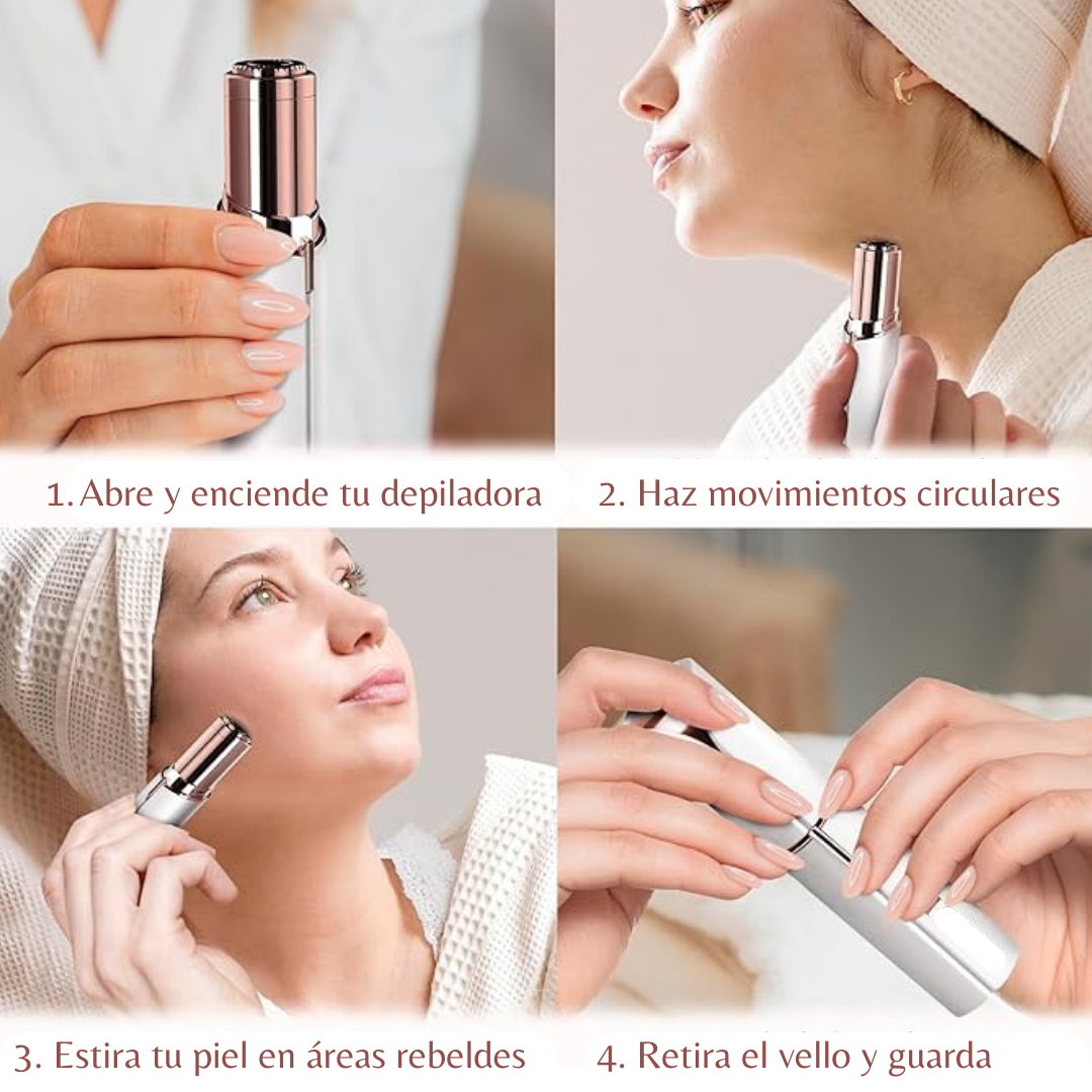 Depiladora Facial Removedor de Vello Sin Dolor Recargable